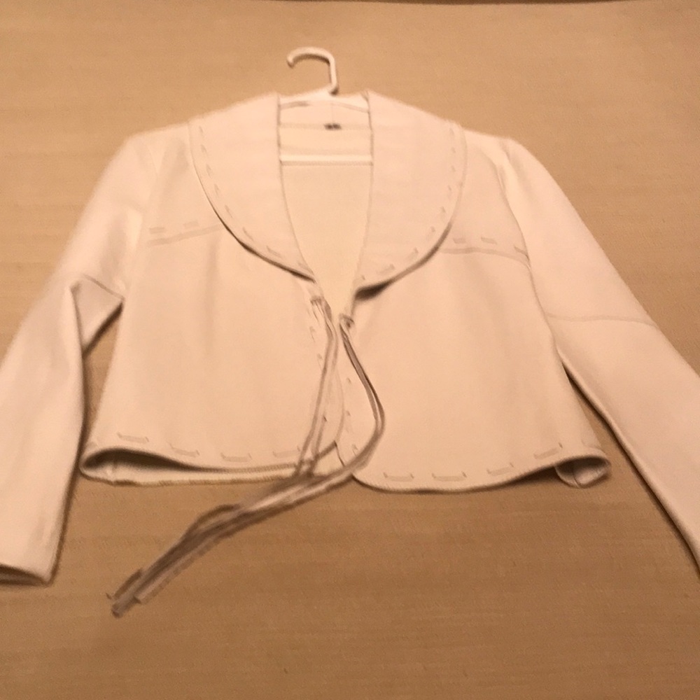 White leather jacket